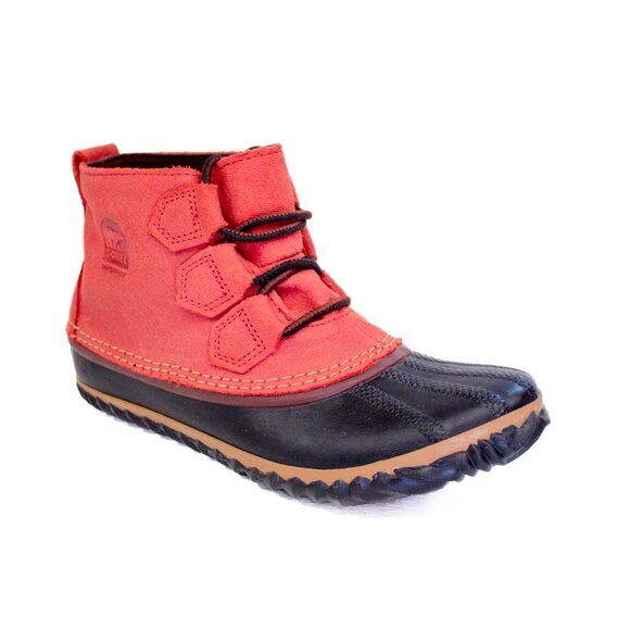Sorel Out N About Plus Boot Leather Waterproof Duck Rain Lace Up Booties Outdoor - Picture 1 of 9